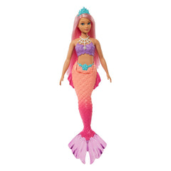 BARBIE DREAMTOPIA PAPUSA SIRENA CU PAR ROZ SI COADA CORAI
