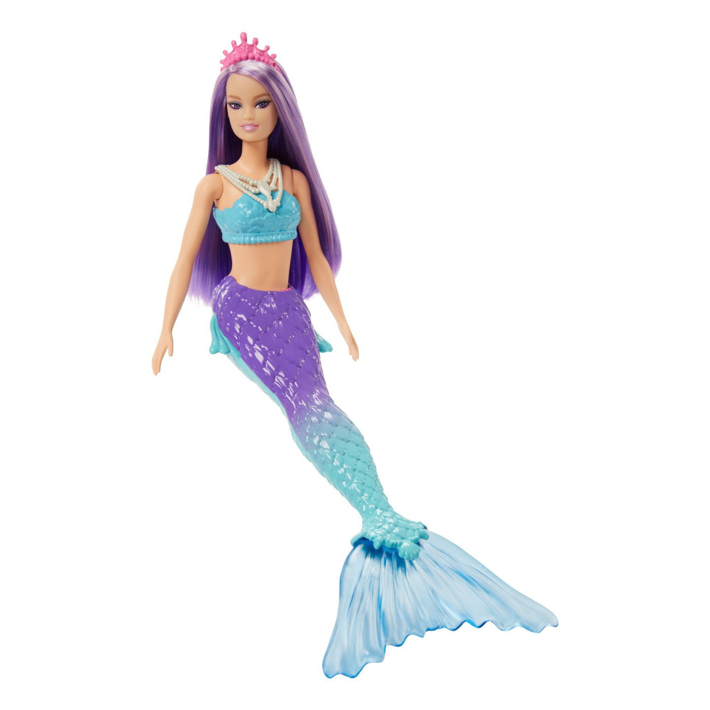 BARBIE DREAMTOPIA PAPUSA SIRENA CU PAR MOV SI COADA MOV