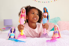 BARBIE DREAMTOPIA PAPUSA SIRENA CU PAR ROZ SI COADA ROZ