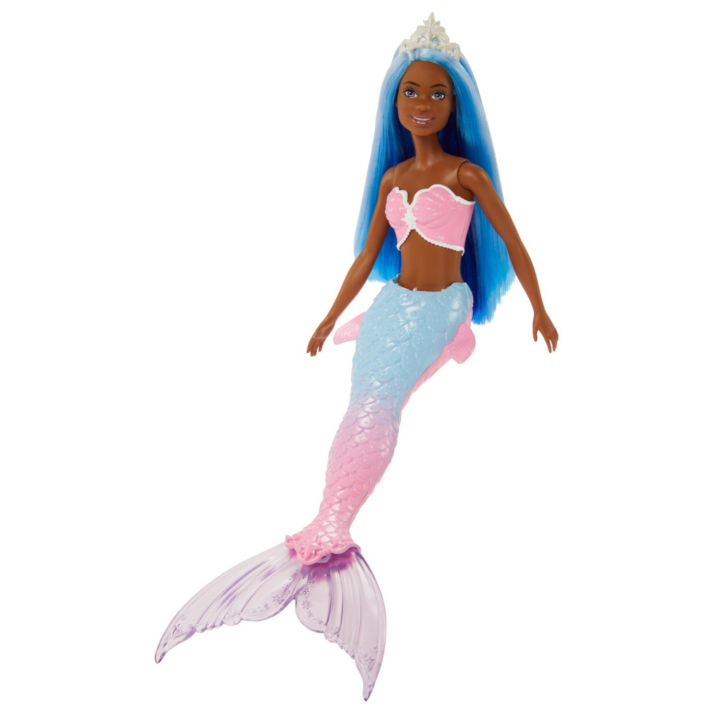 BARBIE DREAMTOPIA PAPUSA SIRENA CU PAR ALBASTRU SI COADA ALBASTRA