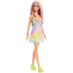 PAPUSA BARBIE FASHIONISTA BLONDA CU SUVITE MOV