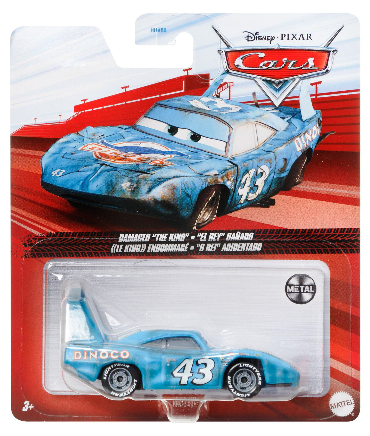 MASINUTA METALICA CARS3 PERSONAJUL KING AVARIAT