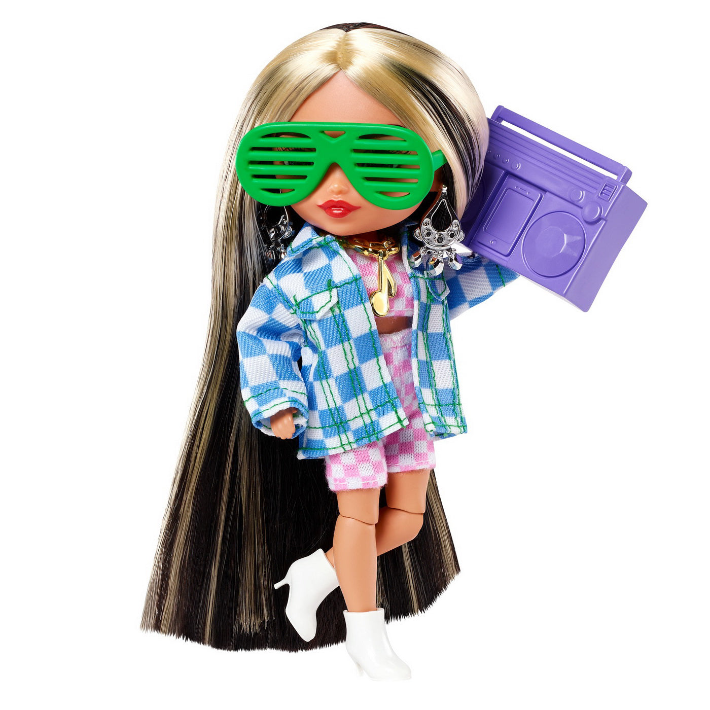 BARBIE PAPUSA BARBIE EXTRA MINI BRUNETA CU SUVITE BLONDE