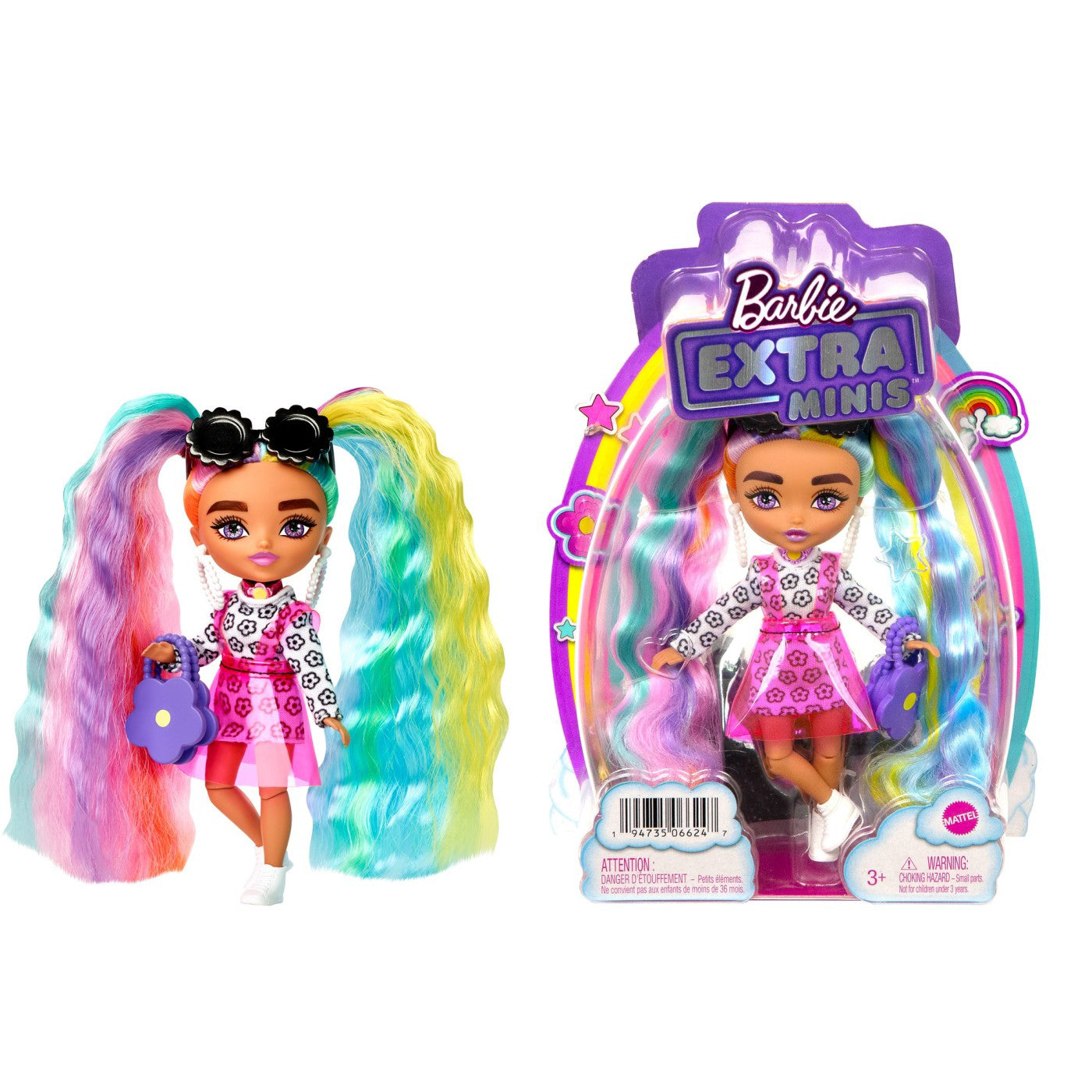 BARBIE PAPUSA BARBIE EXTRA MINI CU PAR CURCUBEU