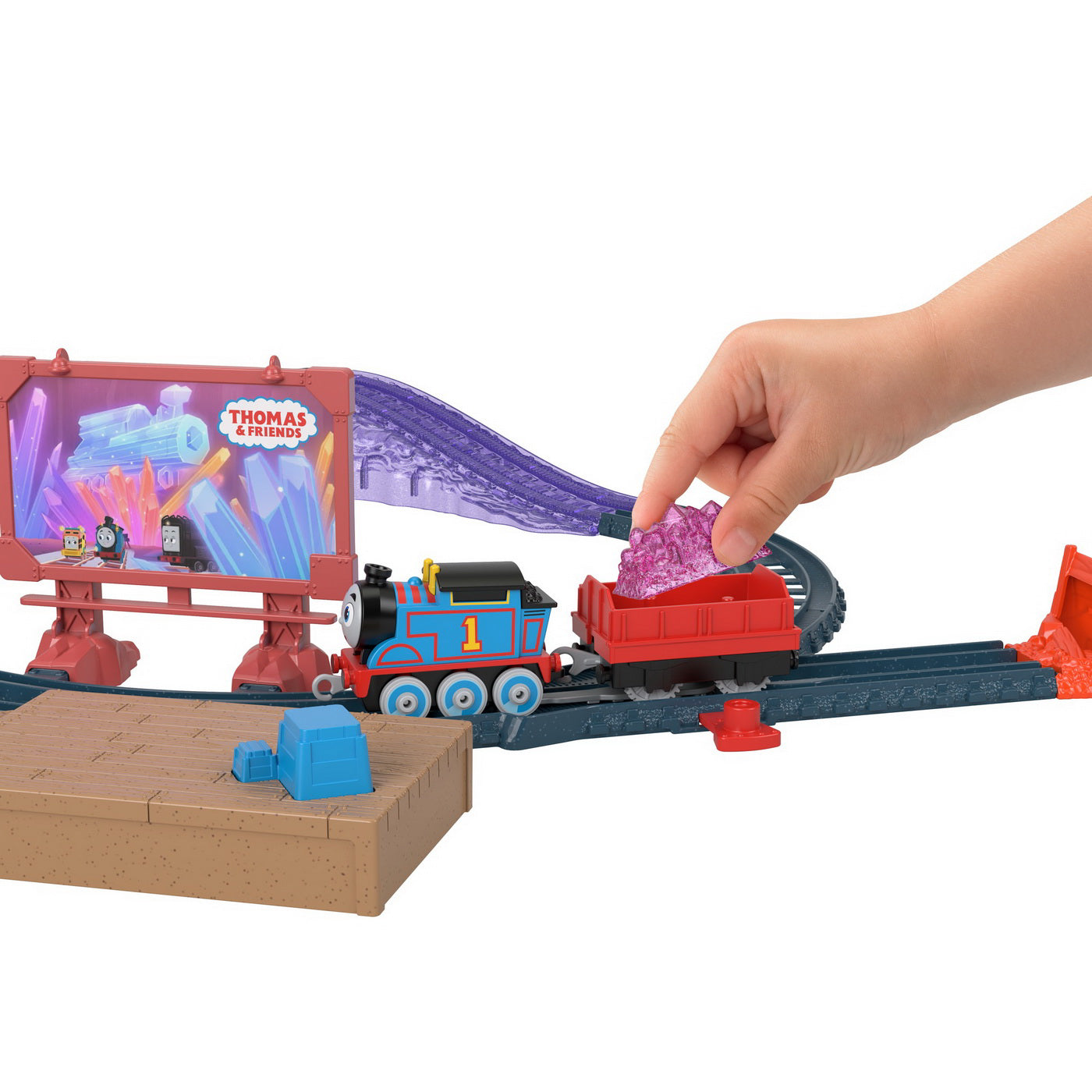 THOMAS SET DE JOACA CU LOCOMOTIVA PUSH ALONG THOMAS SI ACCESORII