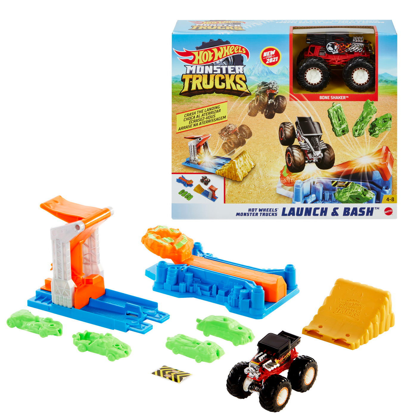 HOT WHEELS MONSTER TRUCK LANSATOR SI MASINA