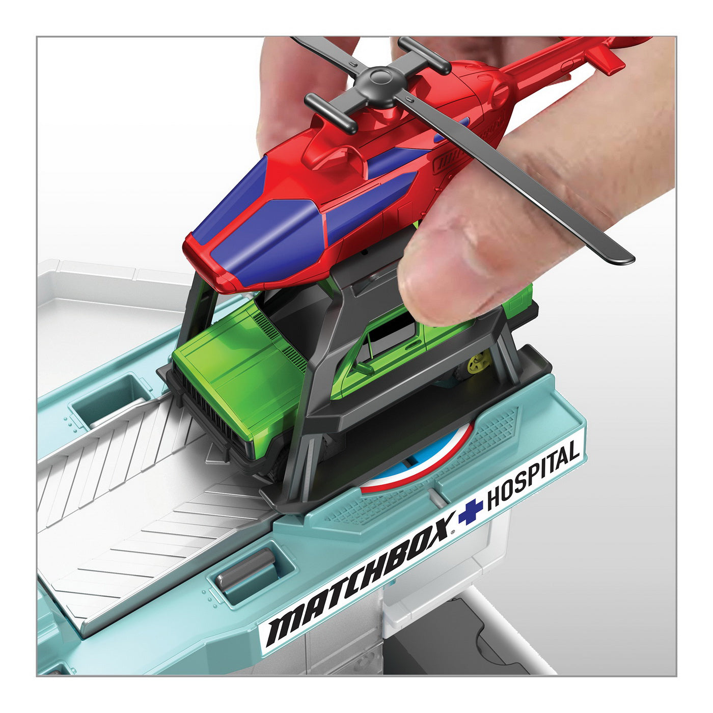 MATCHBOX SET UNITATEA DE SALVARE CU ELICOPTER