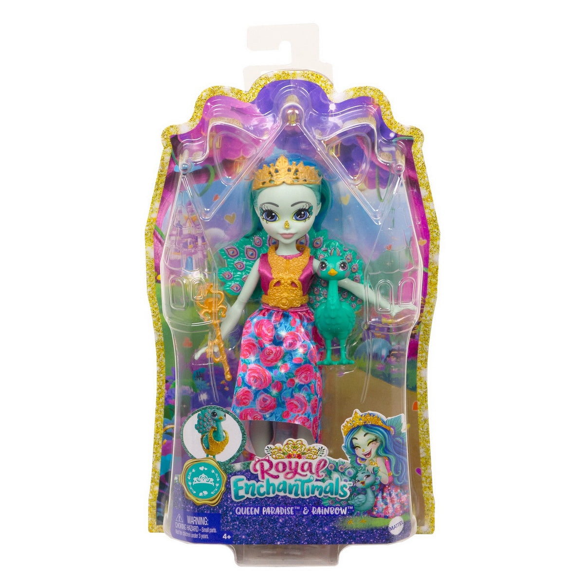 ENCHANTIMALS ROYAL PAPUSI SI ANIMALUTE QUEEN PARADISE SI RAINBOW