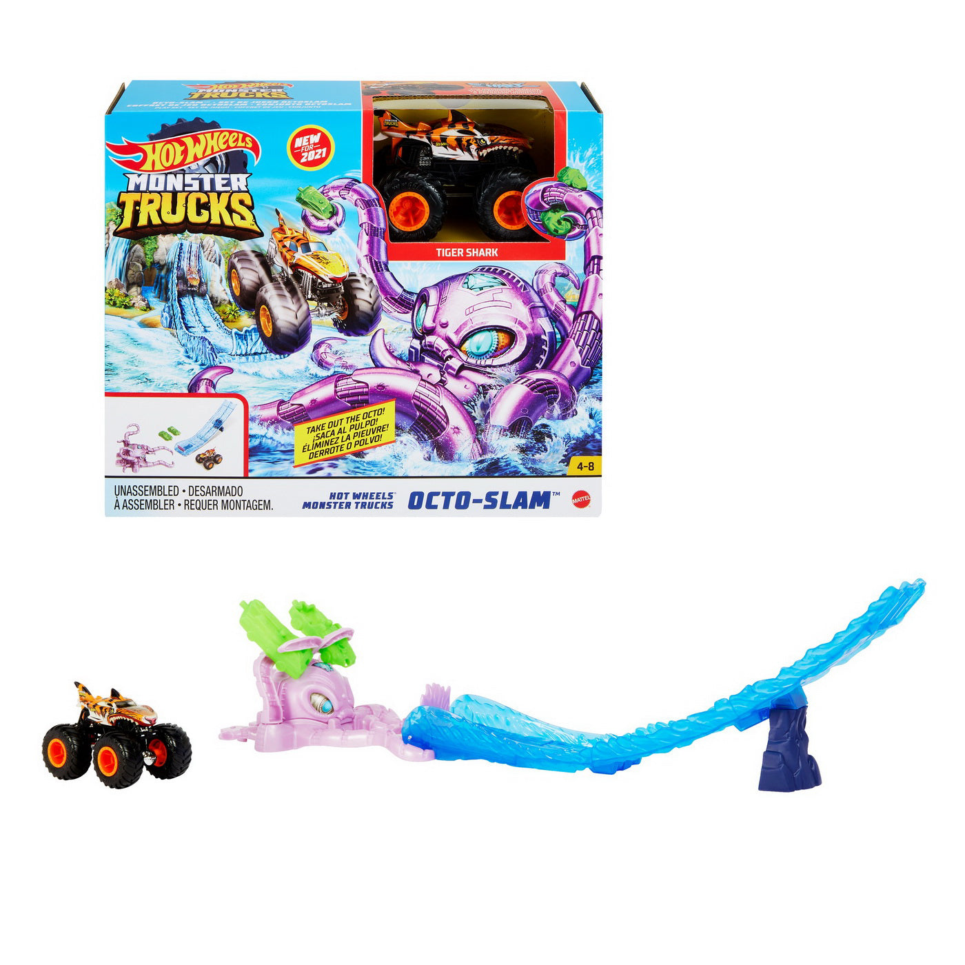 HOT WHEELS MONSTER TRUCK SET OCTO-SLAM
