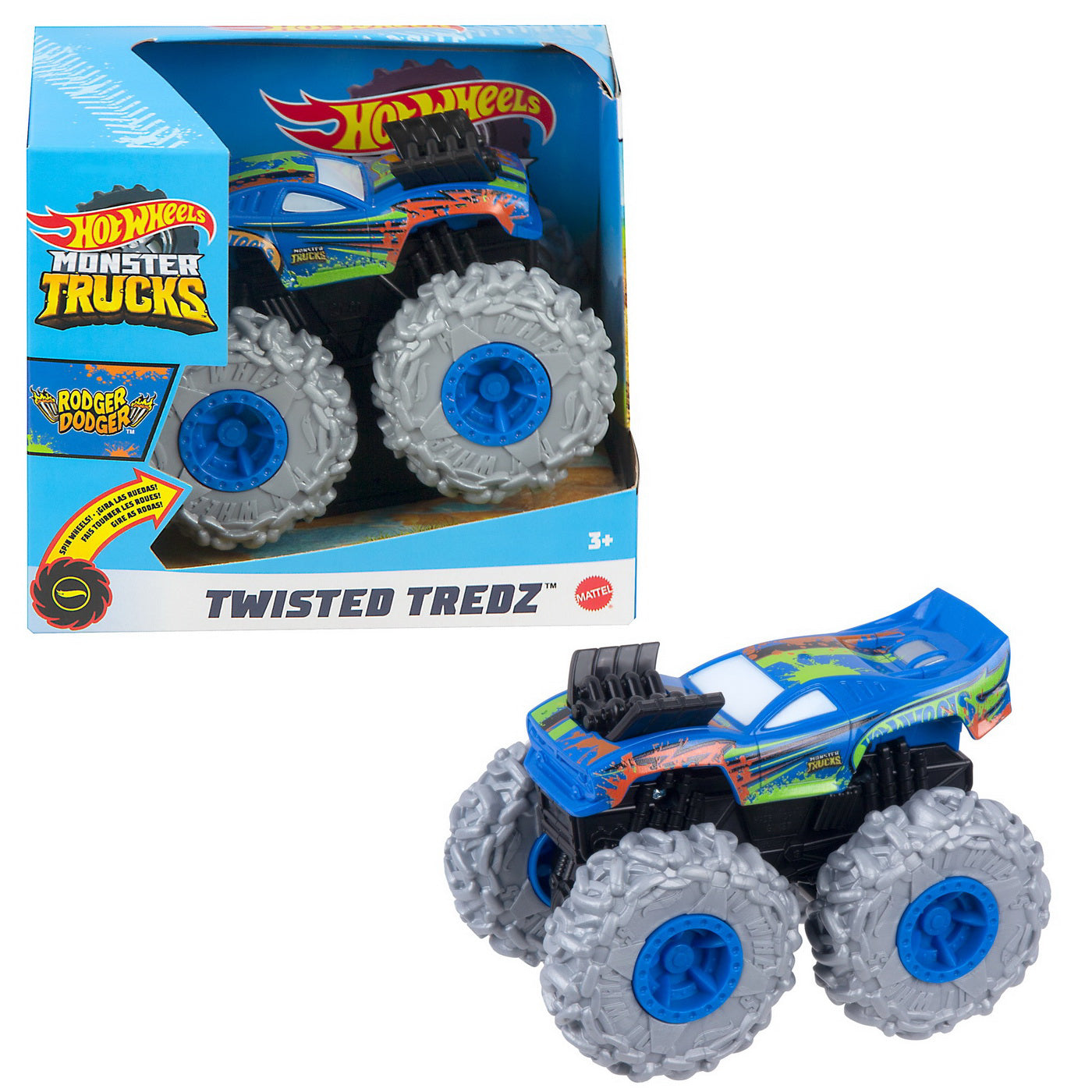 HOT WHEELS MONSTER TRUCK MASINUTA TWISTER TREDZ ROGER DODGER SCARA 1:43
