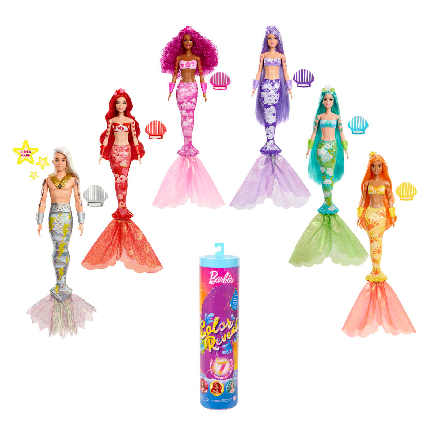 BARBIE PAPUSA DESCOPERA CULOAREA SIRENELE CURCUBEU