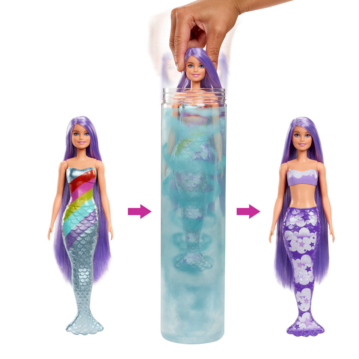 BARBIE PAPUSA DESCOPERA CULOAREA SIRENELE CURCUBEU