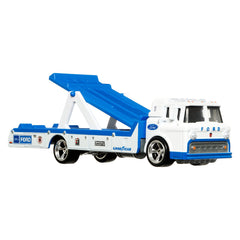HOT WHEELS TRANSPORTATOR FORD C-800 CU MASINUTA FORD GALAXIE 65 SCARA 1:64