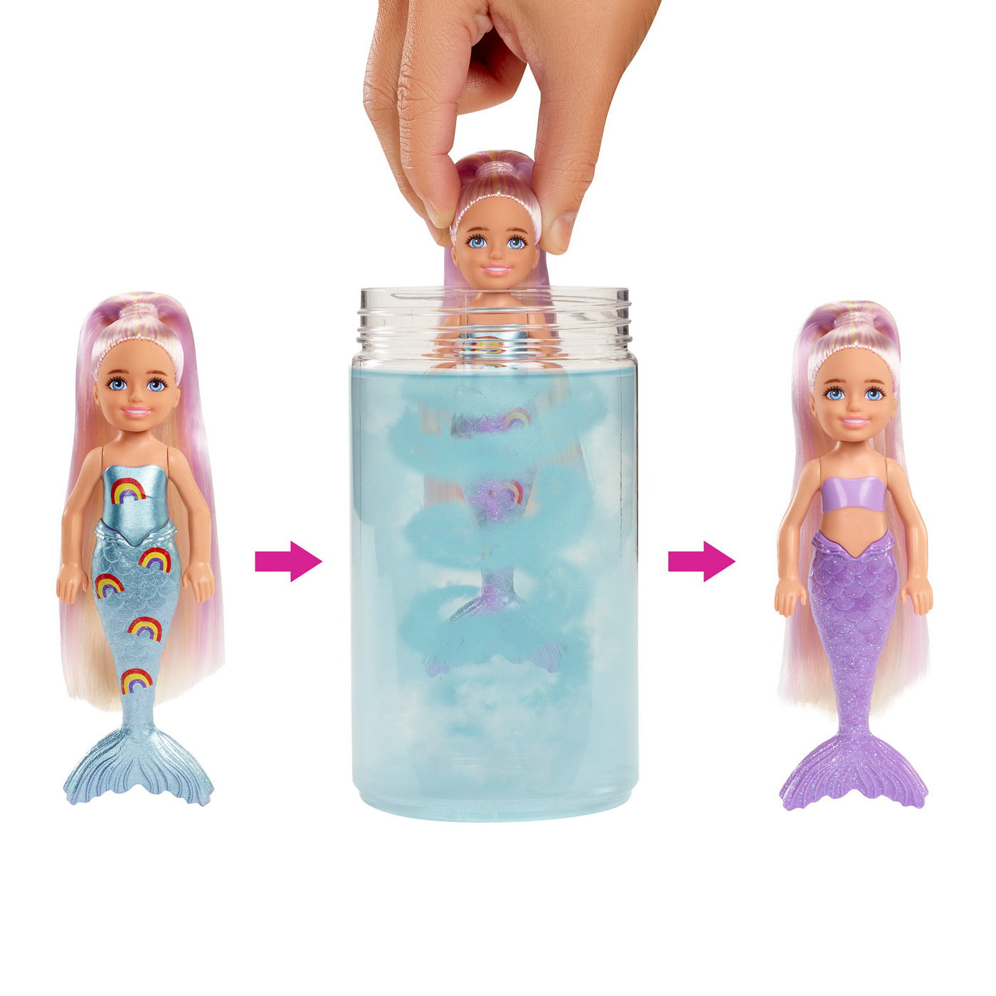 BARBIE PAPUSA CHELSEA DESCOPERA CULOAREA SIRENELE CURCUBEU