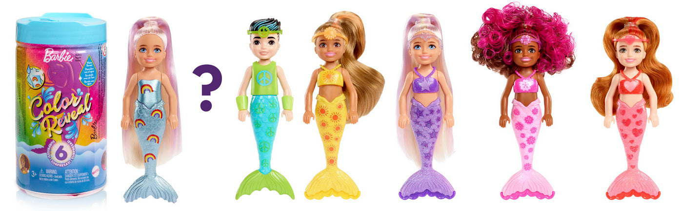 BARBIE PAPUSA CHELSEA DESCOPERA CULOAREA SIRENELE CURCUBEU