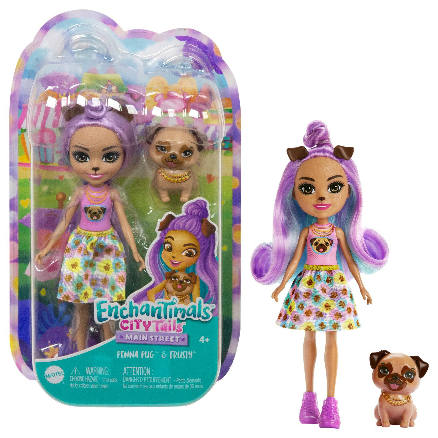 ENCHANTIMALS PAPUSI SI ANIMALUTE PENNA PUG SI TRUSTY