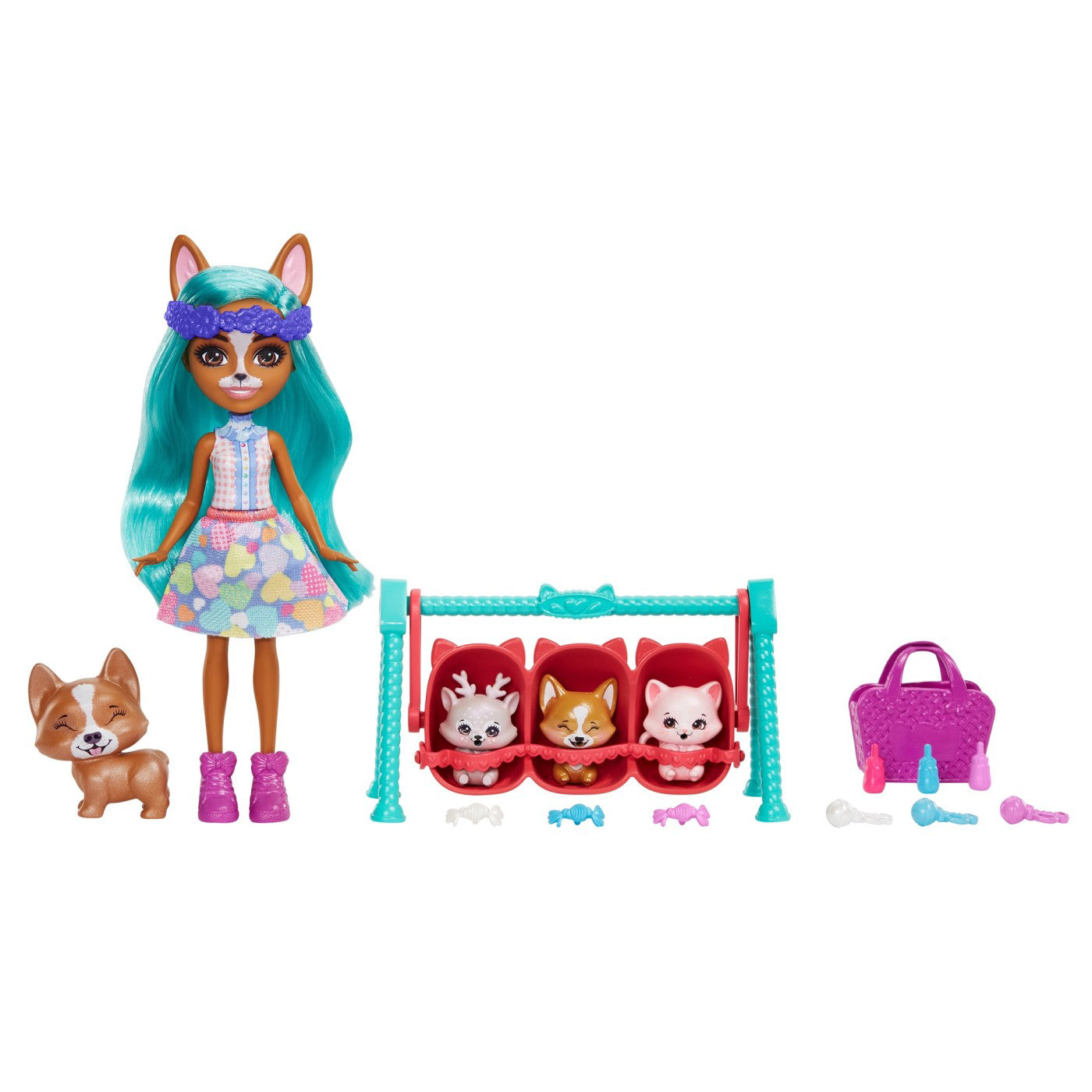 ENCHANTIMALS BABY BEST FRIENDS SET SURPRIZA CRIZIA CORGI SI SNOW