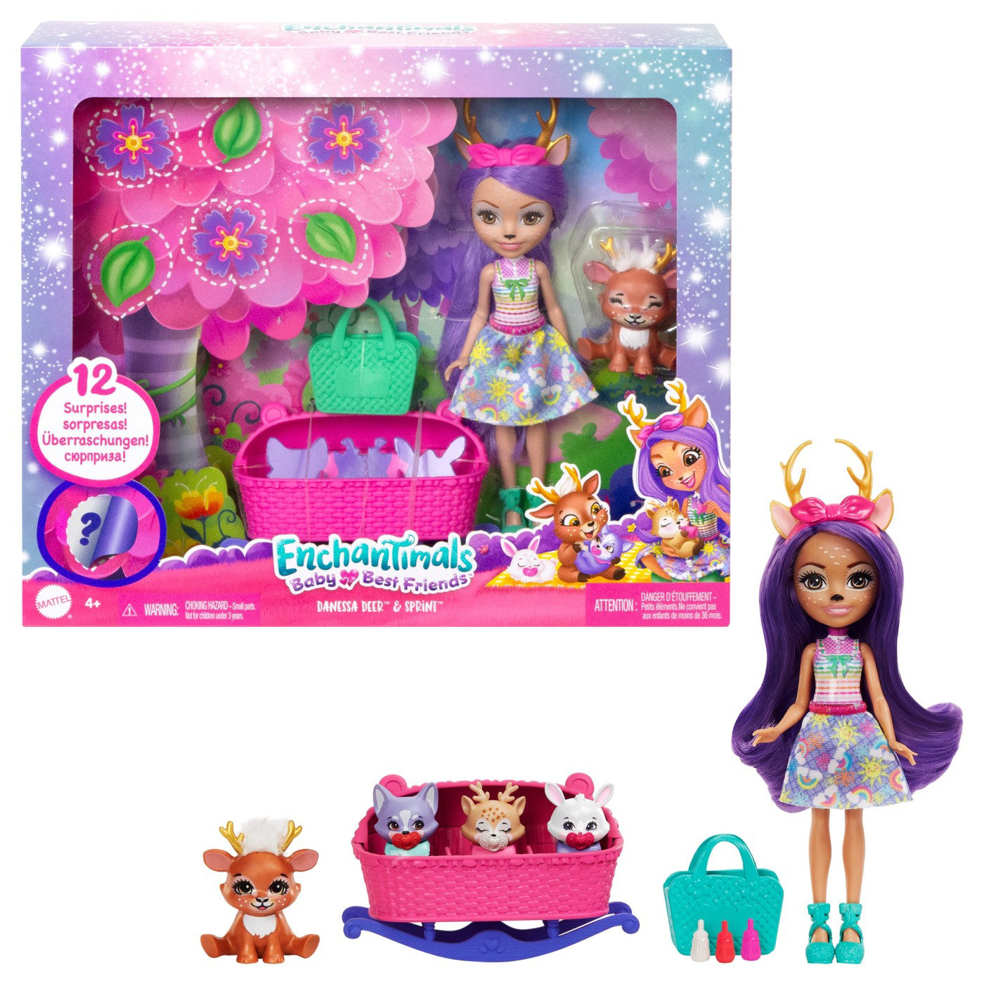 ENCHANTIMALS BABY BEST FRIENDS SET SURPRIZA DANESSA DEER SI SPRINT
