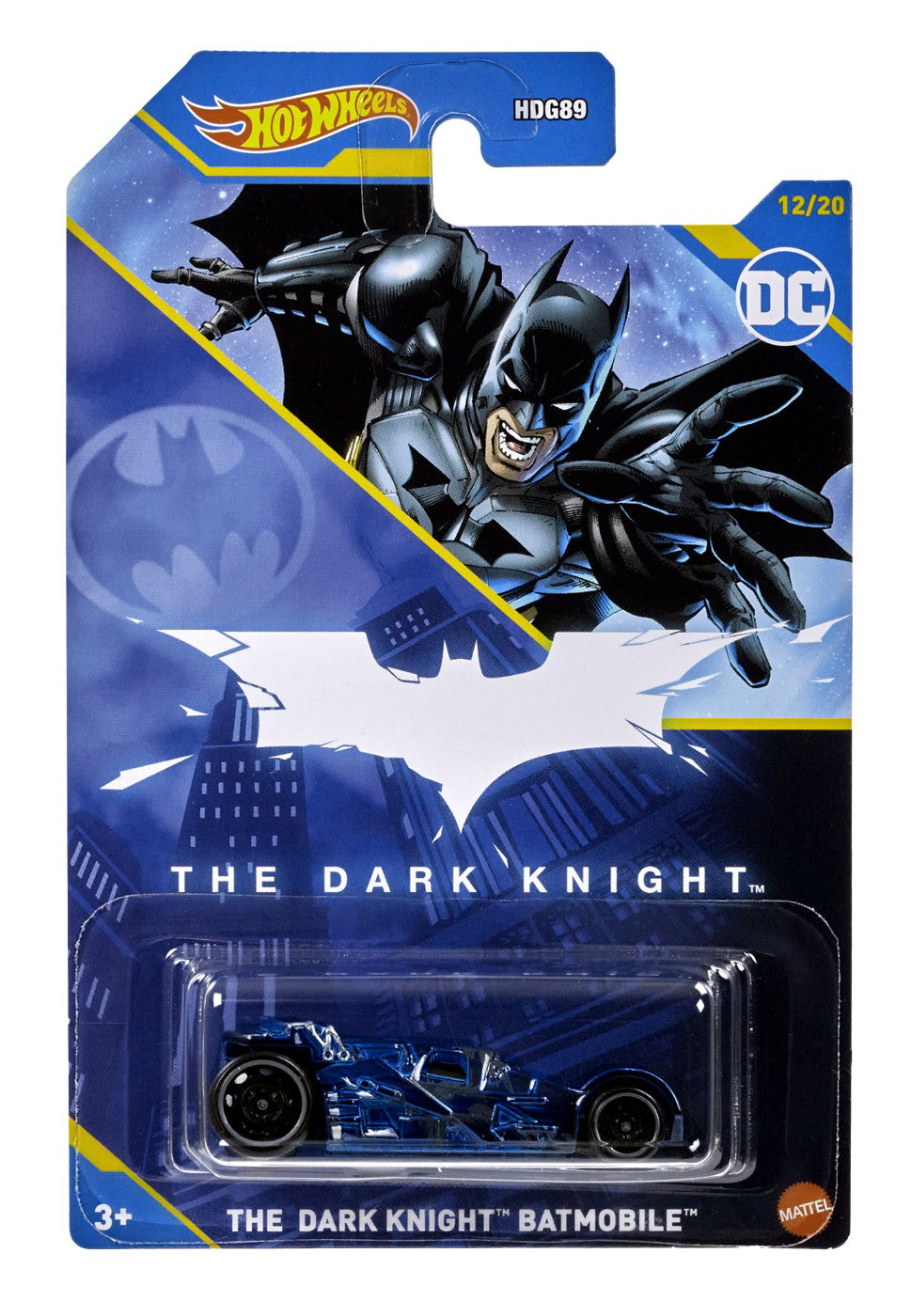 HOT WHEELS MASINA METALICA TEMATICA BATMAN THE DARK KNIGHT BATMOBILE SCARA 1:64