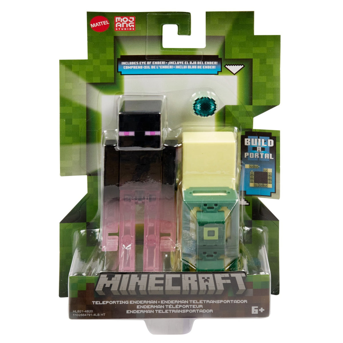 MINECRAFT CRAFT A BLOCK FIGURINA TELEPORTING ENDERMAN 8CM