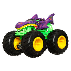 HOT WHEELS MONSTER TRUCK CAMION SHARK WREAK CU CULORI SCHIMBATOARE SCARA 1:64