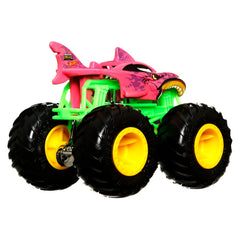 HOT WHEELS MONSTER TRUCK CAMION SHARK WREAK CU CULORI SCHIMBATOARE SCARA 1:64