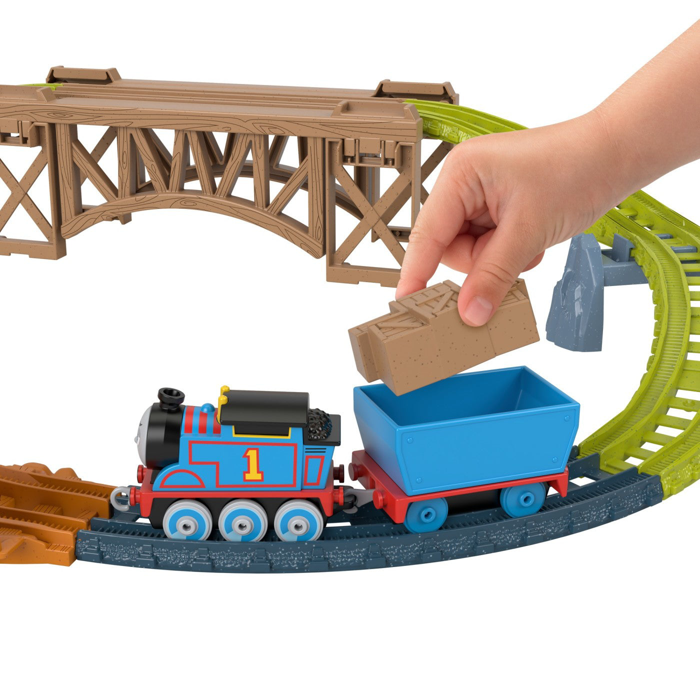 THOMAS SET DE JOACA CU LOCOMOTIVA PUSH ALONG THOMAS SI ACCESORII
