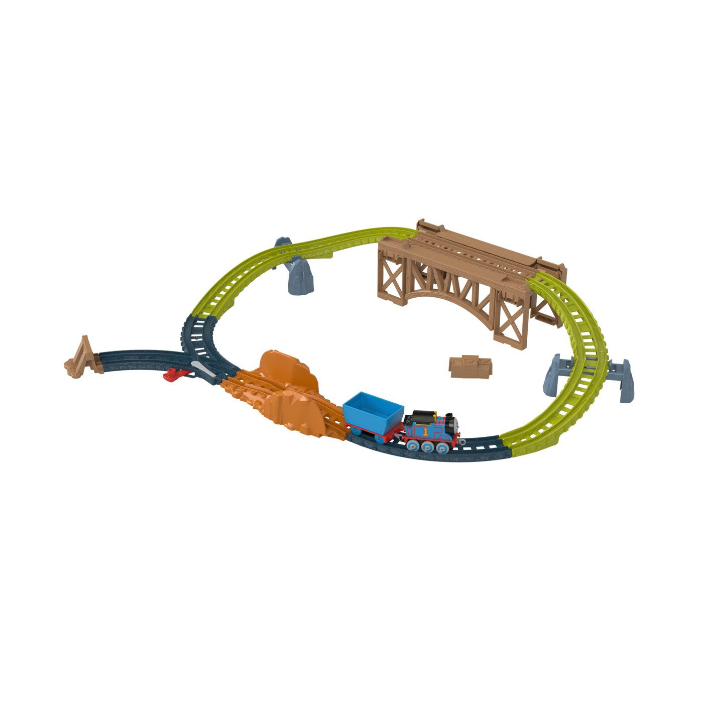 THOMAS SET DE JOACA CU LOCOMOTIVA PUSH ALONG THOMAS SI ACCESORII