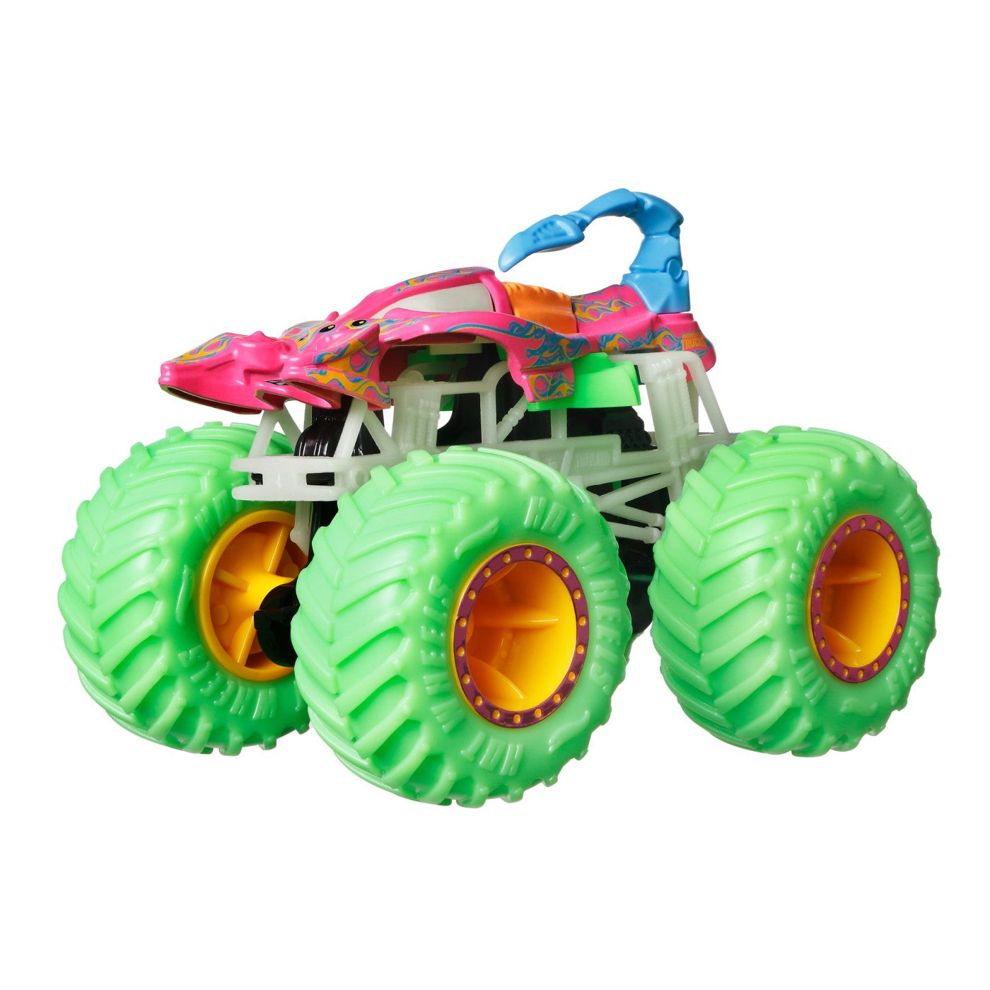 HOT WHEELS MONSTER TRUCK GLOW IN THE DARK MASINUTA SCORPEDO SCARA 1:64