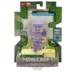 MINECRAFT CRAFT A BLOCK FIGURINA STRONGHOLD STEVE 8CM