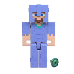 MINECRAFT CRAFT A BLOCK FIGURINA STRONGHOLD STEVE 8CM