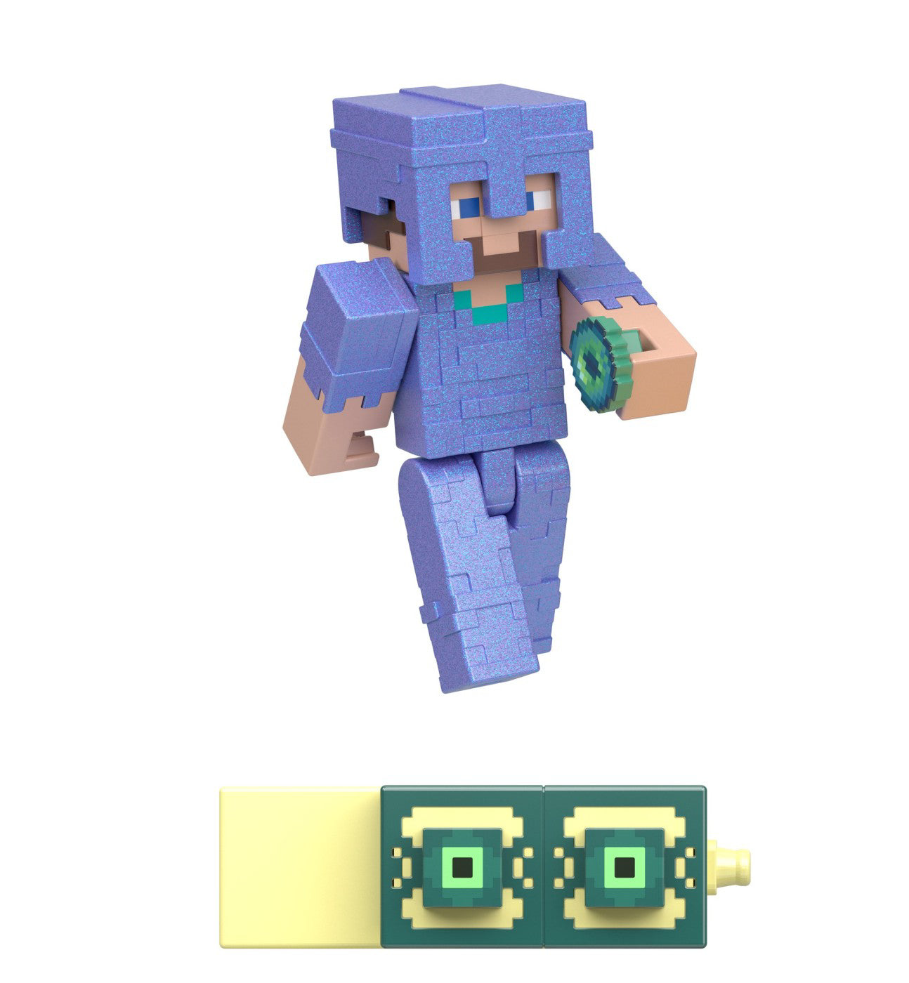 MINECRAFT CRAFT A BLOCK FIGURINA STRONGHOLD STEVE 8CM