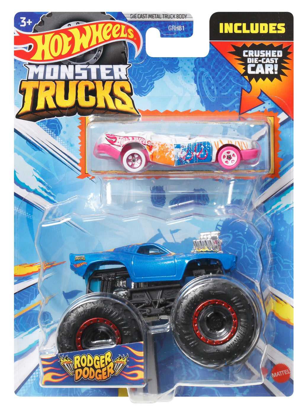 HOT WHEELS MONSTER TRUCK SI MASINUTA METALICA RODGER DODGER