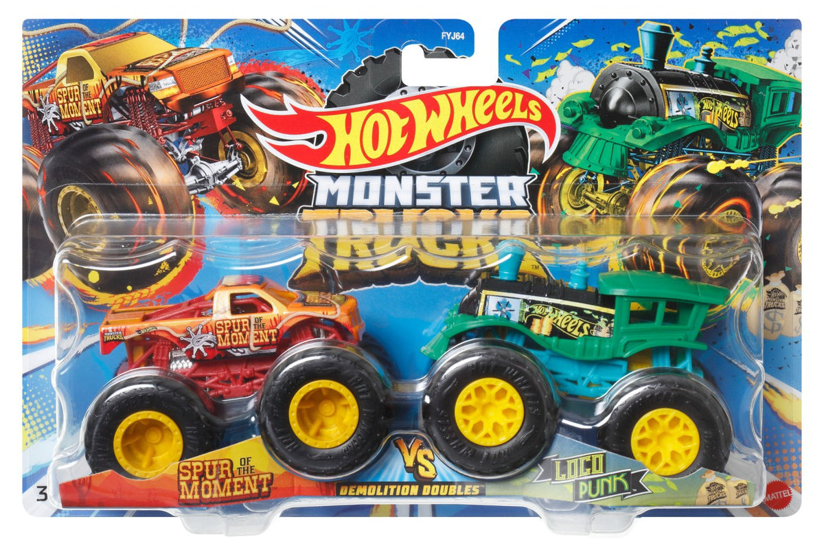 MONSTER TRUCK SET 2 MASINI SCARA 1 LA 64 SPUR OF THE MOMENT SI LOCO PUNK
