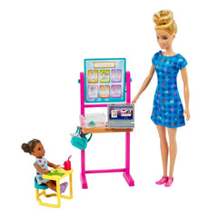 BARBIE CARIERE SET MOBILIER CU PAPUSA BLONDA PROFESOARA