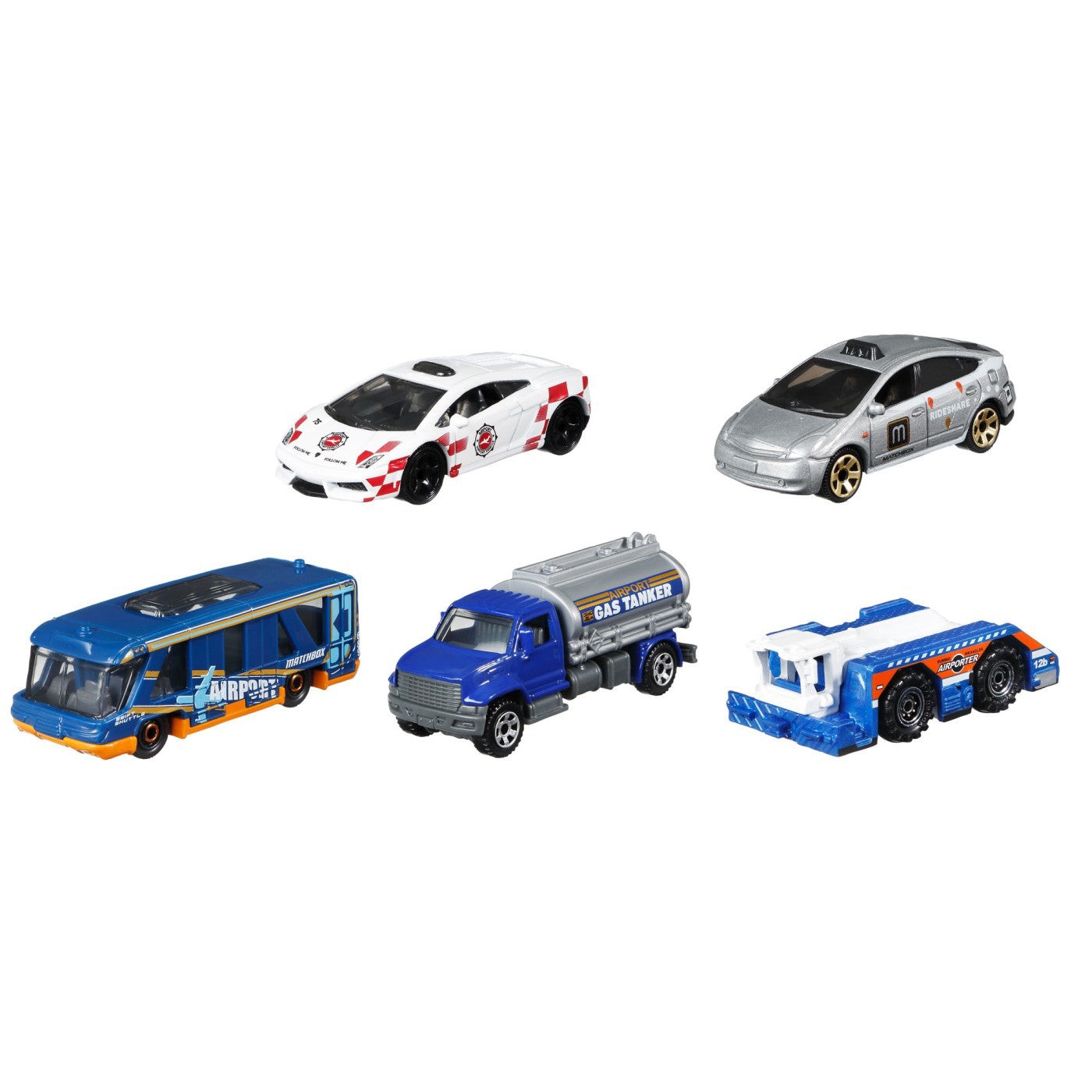 MATCHBOX SET 5 MASINUTE METALICE MBX AIRPORT SCARA 1:64
