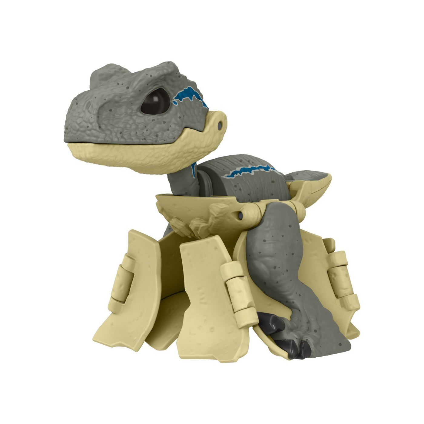 JURASSIC WORLD FIERCE CHANGERS HIDDEN HATCHERS DINOZAUR TRANSFORMABIL VELOCIRAPTOR BLUE