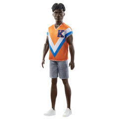BARBIE PAPUSA BAIAT FASHIONISTAS BRUNET CU TRICOU PORTOCALIU