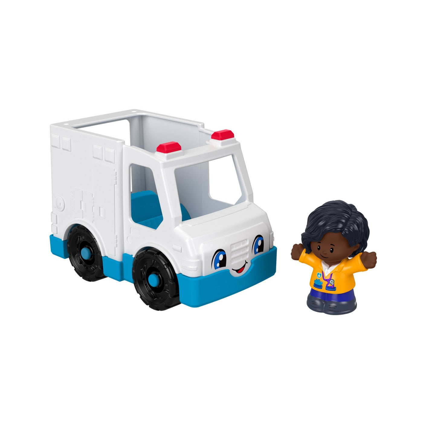 FISHER PRICE LITTLE PEOPLE VEHICUL AMBULANTA 10CM
