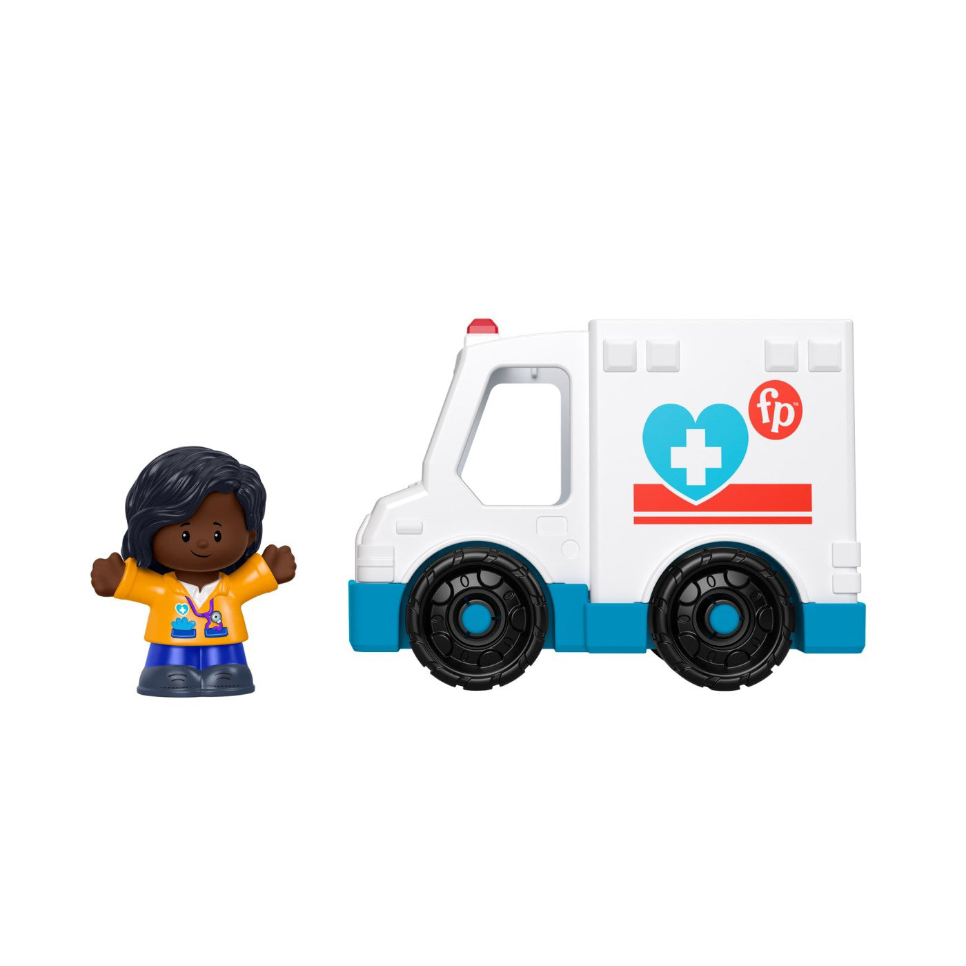 FISHER PRICE LITTLE PEOPLE VEHICUL AMBULANTA 10CM