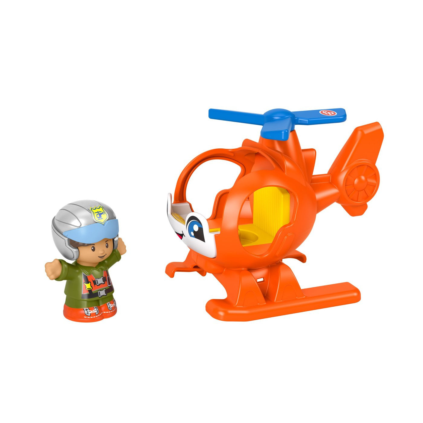 FISHER PRICE LITTLE PEOPLE VEHICUL ELICOPTER 10CM