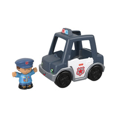 FISHER PRICE LITTLE PEOPLE VEHICUL POLICE 10CM