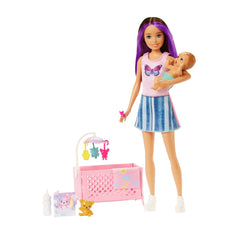 PAPUSA BARBIE MAMICA SATENA CU BEBELUS