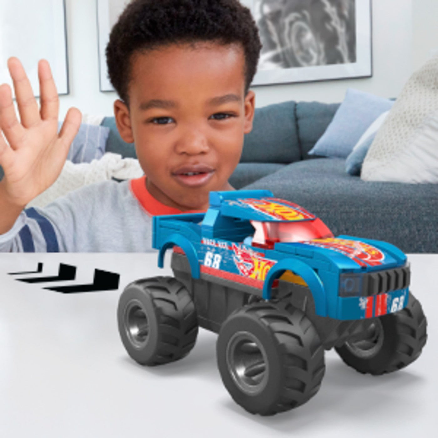 HOT WHEELS MONSTER TRUCK MEGA SET CONSTRUCTIE CU MASINA DE TEREN RACE ACE