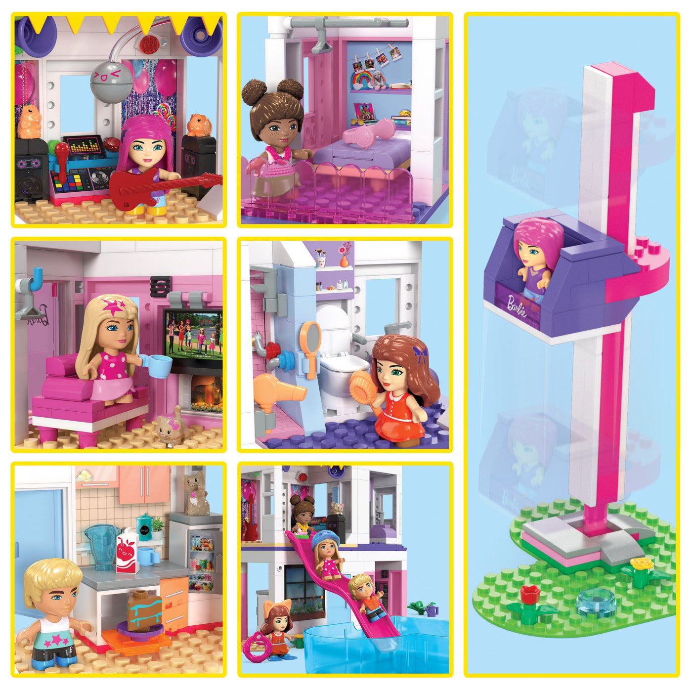 BARBIE MEGA BLOKS SET DE JOACA DREAMHOUSE BARBIE COLOR REVEAL
