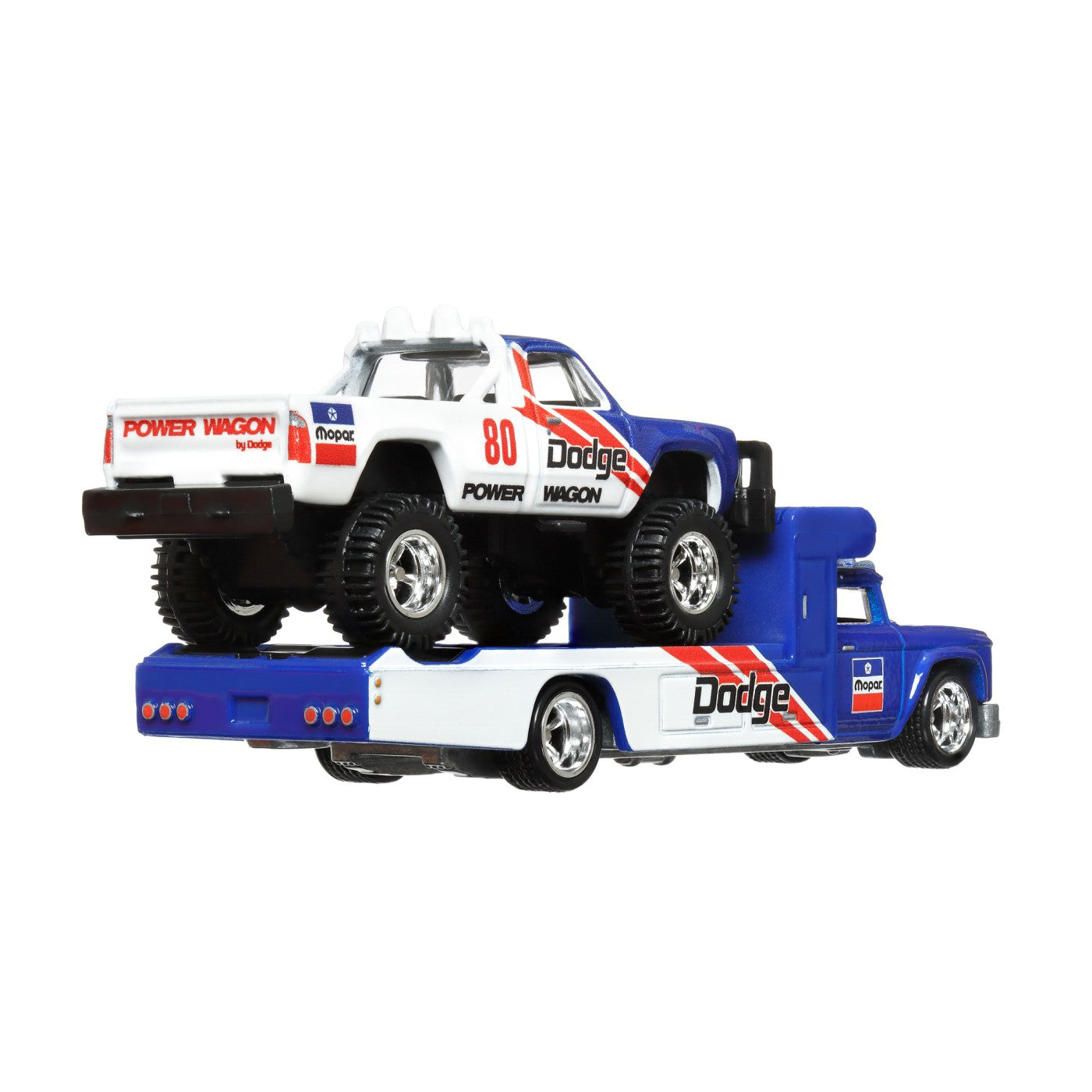 HOT WHEELS TRANSPORTATOR RETRO RIG CU MASINUTA DODGE MACHO POWER WAGON SCARA 1:64