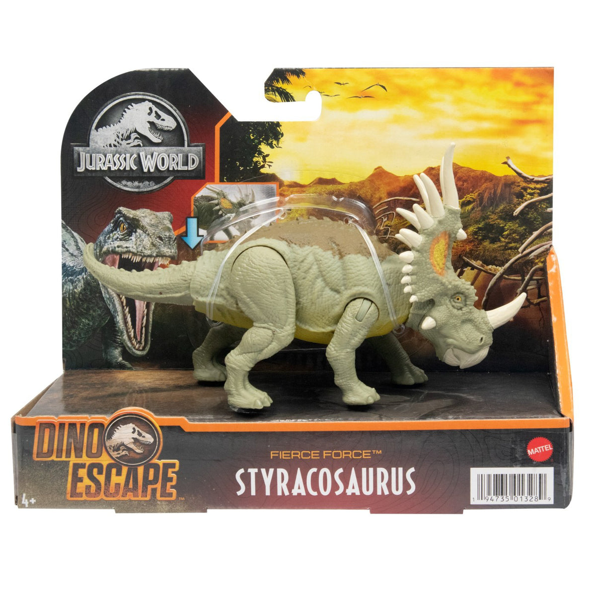 JURASSIC WORLD DINO ESCAPE FIERCE FORCE DINOZAUR STYRACOSAURUS