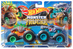 HOT WHEELS MONSTER TRUCK SET 2 MASINI SCARA 1 LA 64 MOTOSAURUS SI MEGA WREX