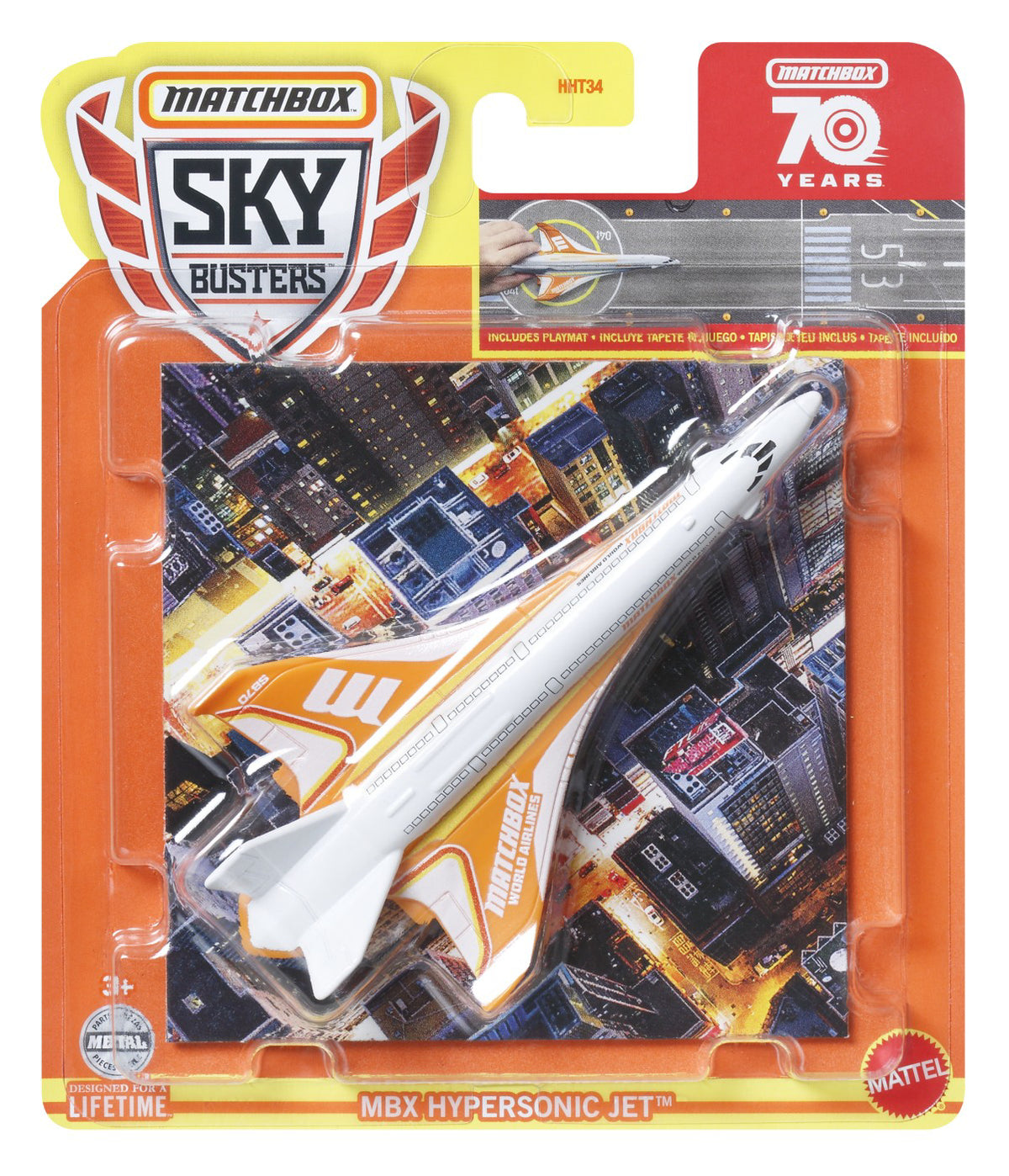 MATCHBOX SKYBUSTERS SET AVION DIN METAL MBX HYPERSONIC JET SI COVORAS