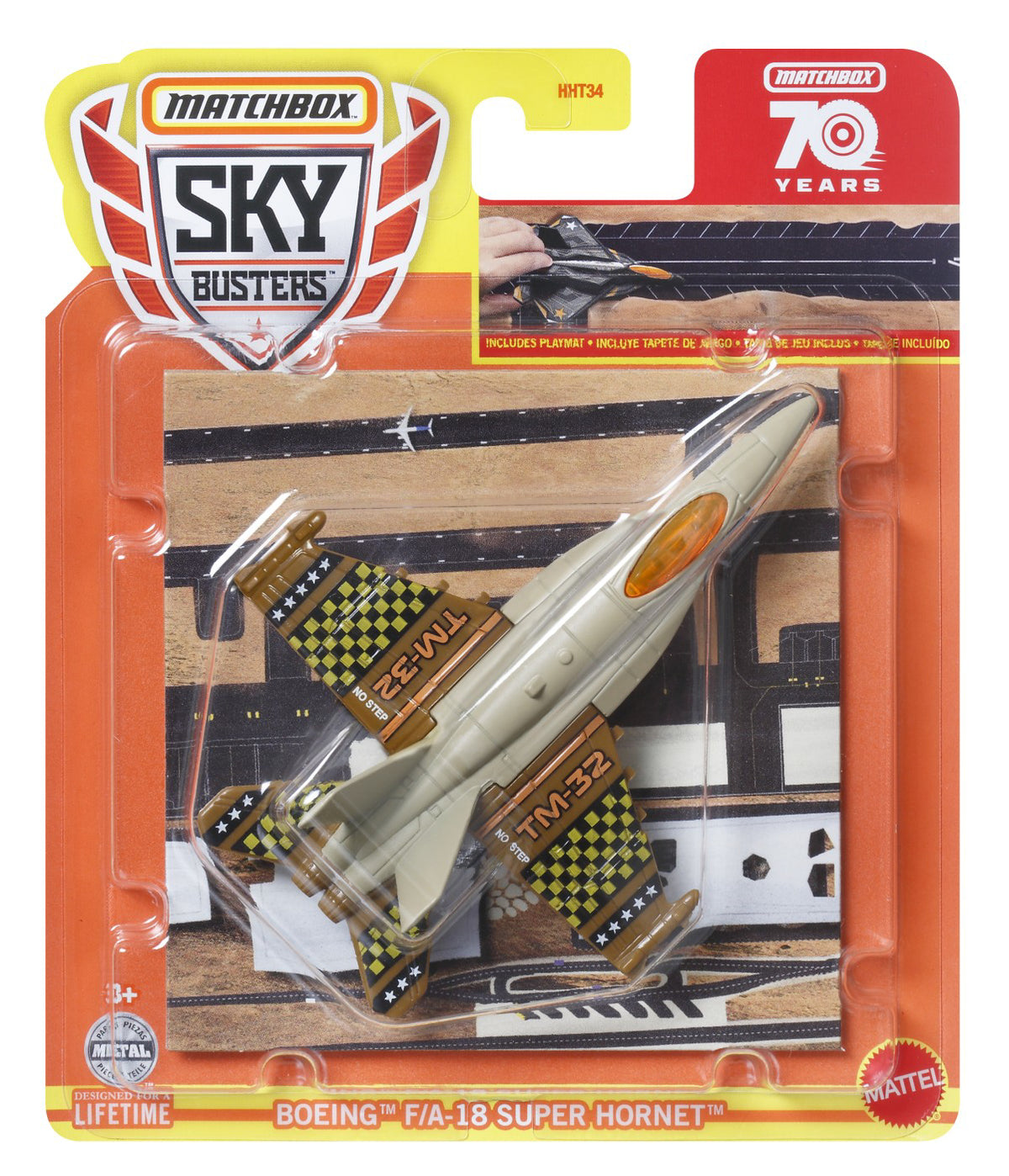 MATCHBOX SKYBUSTERS SET AVION DIN METAL BOEING 18 SUPER HORNET SI COVORAS